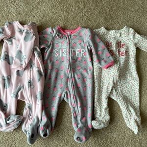 Carters 3 month baby girl sleepers